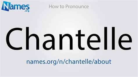 chantelle name pronunciation